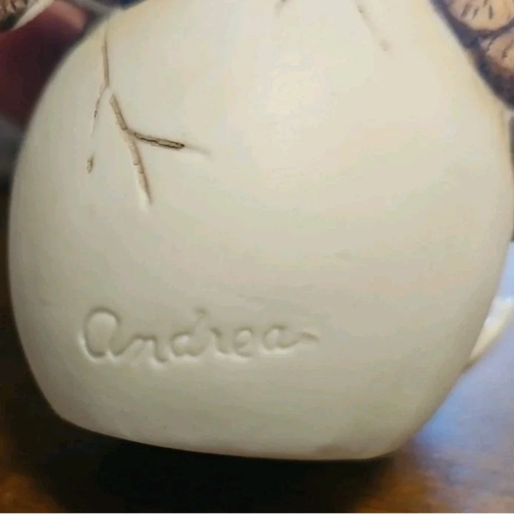 Vintage Andrea by Sadek Owl hatchling, quality porcelain #8618 1990 Japan 3